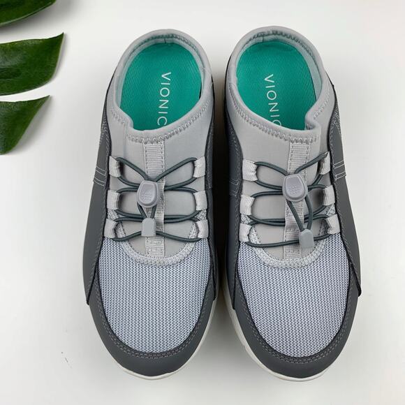 Vionic Zuri Mules Sneakers Slip On Comfort Shoes Grey Women's 7 Casual - Picture 2 of 12